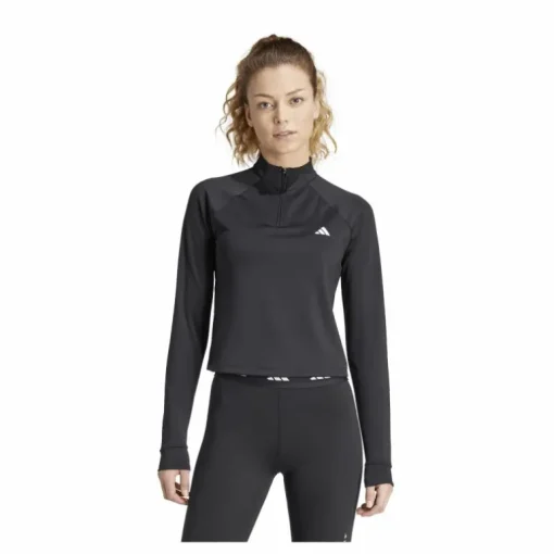Train Essentials Minimal Branding 1/4-Zip Cover Up Black
