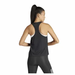 Train Essentials Minimal Branding Racerback Tank Top Black