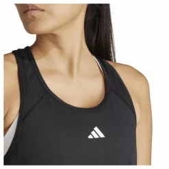 Train Essentials Minimal Branding Racerback Tank Top Black
