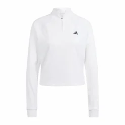 Train Essentials Minimal Branding 1/4-Zip Cover Up White