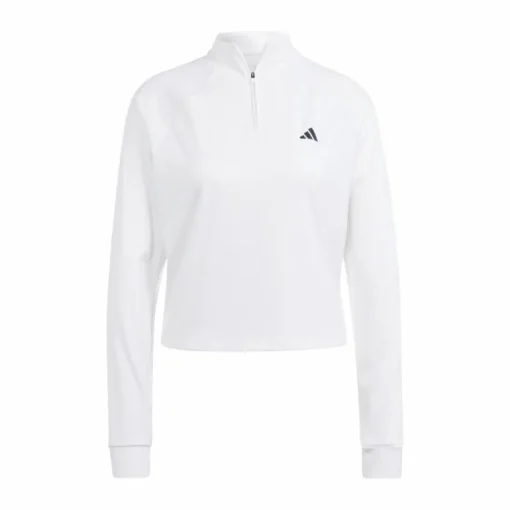 Train Essentials Minimal Branding 1/4-Zip Cover Up White