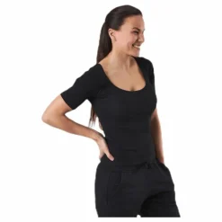 T-shirt Ribbed Black