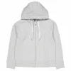 Two Tone Logo Drawcord Zip Hoo Pearl Grey Heather