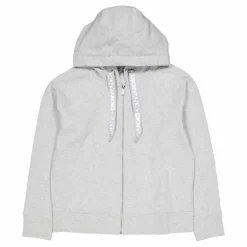 Two Tone Logo Drawcord Zip Hoo Pearl Grey Heather