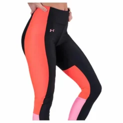 UA HG Armour Perforation Inset Leggings Black