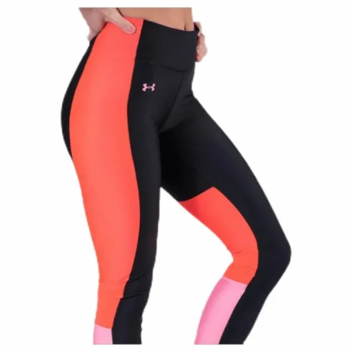 UA HG Armour Perforation Inset Leggings Black