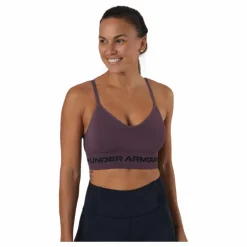 Ua Seamless Low Long Bra Ash Plum