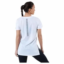 URBAN V Neck Hi Low Tee White