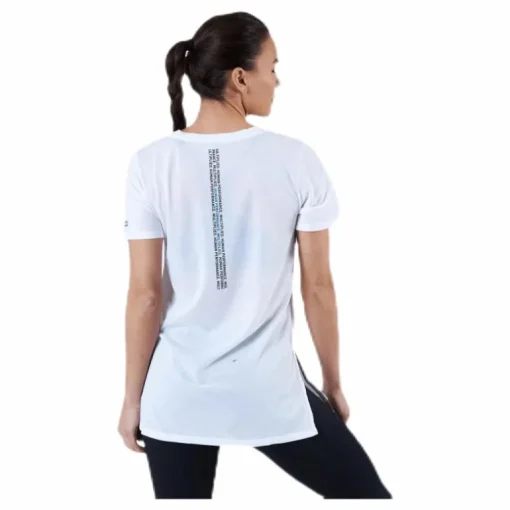 URBAN V Neck Hi Low Tee White