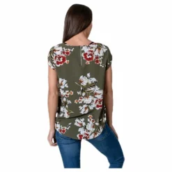 Vic Ss Aop Top Wvn Black