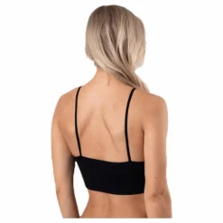 Vicky Rib Seamless V-Neck Top Black