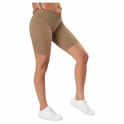 Vicky Rib Seamless Shorts Beige
