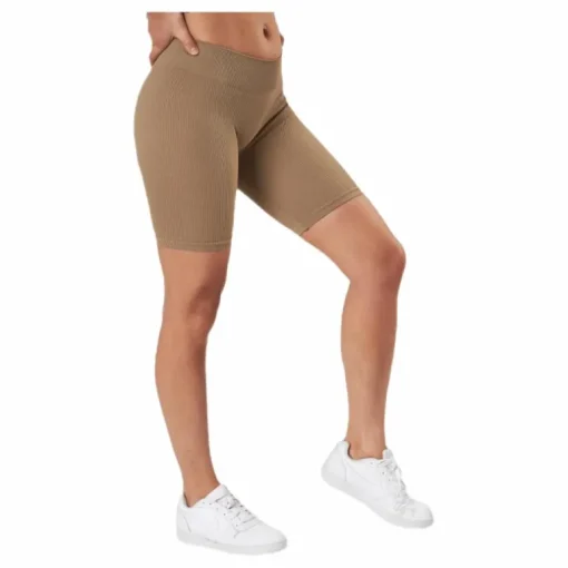 Vicky Rib Seamless Shorts Beige
