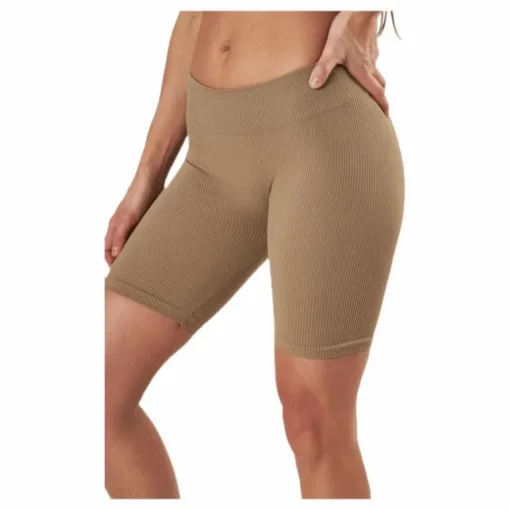 Vicky Rib Seamless Shorts Beige