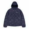 W Helium Down Hood Jacket Blue Shadow