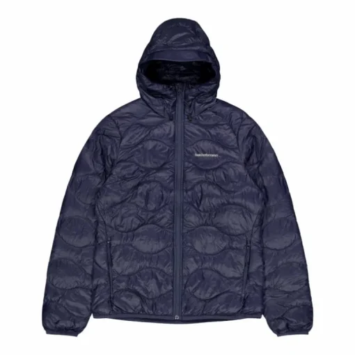 W Helium Down Hood Jacket Blue Shadow