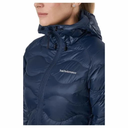 W Helium Down Hood Jacket Blue Shadow