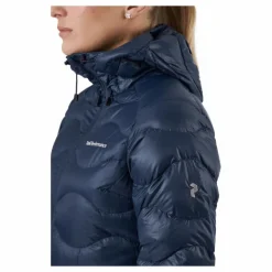 W Helium Down Hood Jacket Blue Shadow