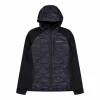 W Helium Down Hybrid Hood Black