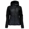 W Helium Down Hybrid Hood Black