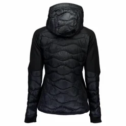 W Helium Down Hybrid Hood Black