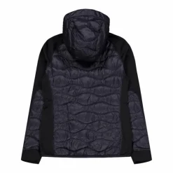 W Helium Down Hybrid Hood Black