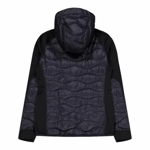 W Helium Down Hybrid Hood Black
