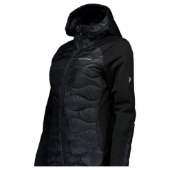 W Helium Down Hybrid Hood Black