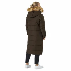 W. Long Slim Padded Parka Brownie Bit