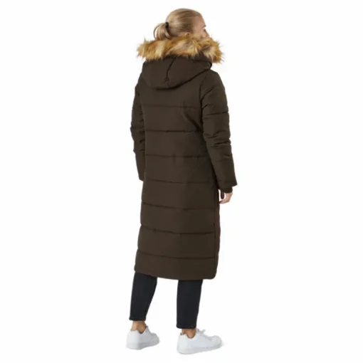 W. Long Slim Padded Parka Brownie Bit