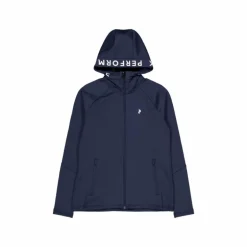 W Rider Mid Zip Hood Blue Shadow