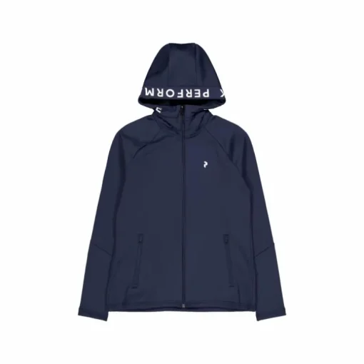 W Rider Mid Zip Hood Blue Shadow