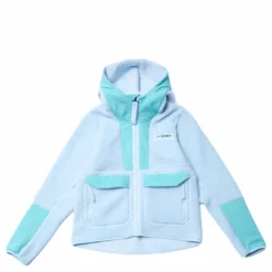 W Terrex Sherpa Fullzip Fleece Acid Mint / Halo Blue