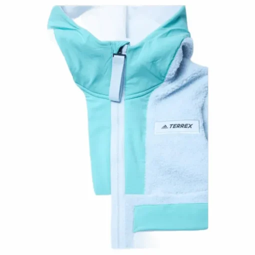W Terrex Sherpa Fullzip Fleece Acid Mint / Halo Blue