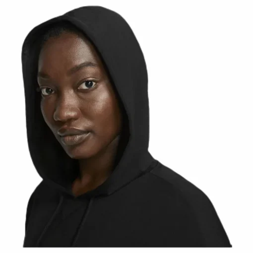 Yoga Jersey Crop Hoodie Black