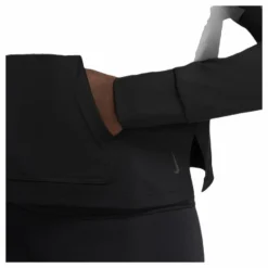 Yoga Jersey Crop Hoodie Black