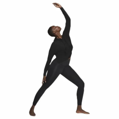 Yoga Jersey Crop Hoodie Black