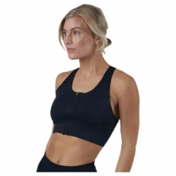 Zip Sports Bra Black